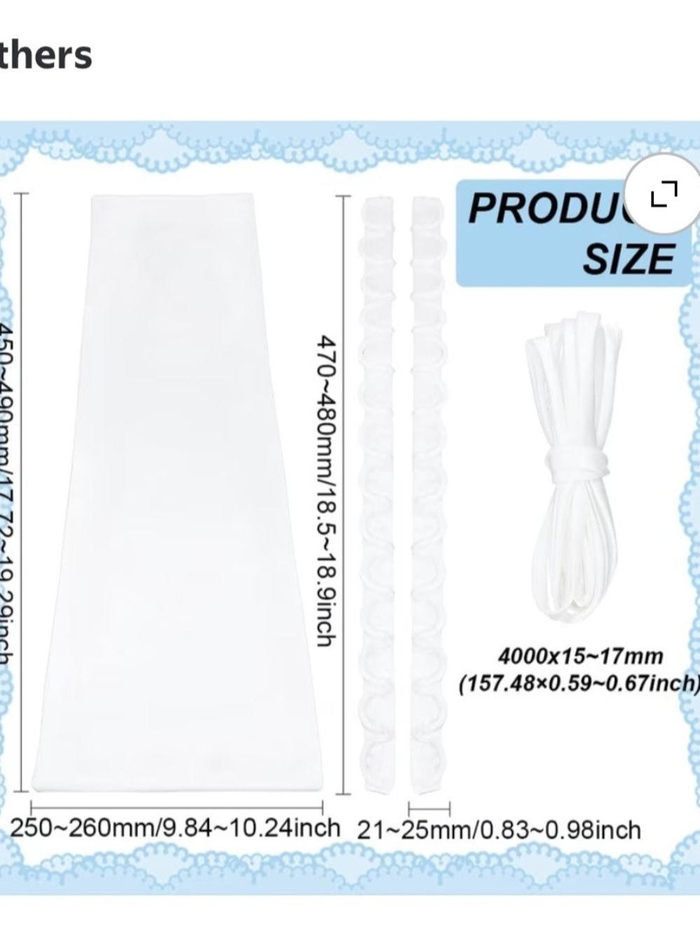 White Wedding Corset Lace Up Backing Sewing Dyi Insert